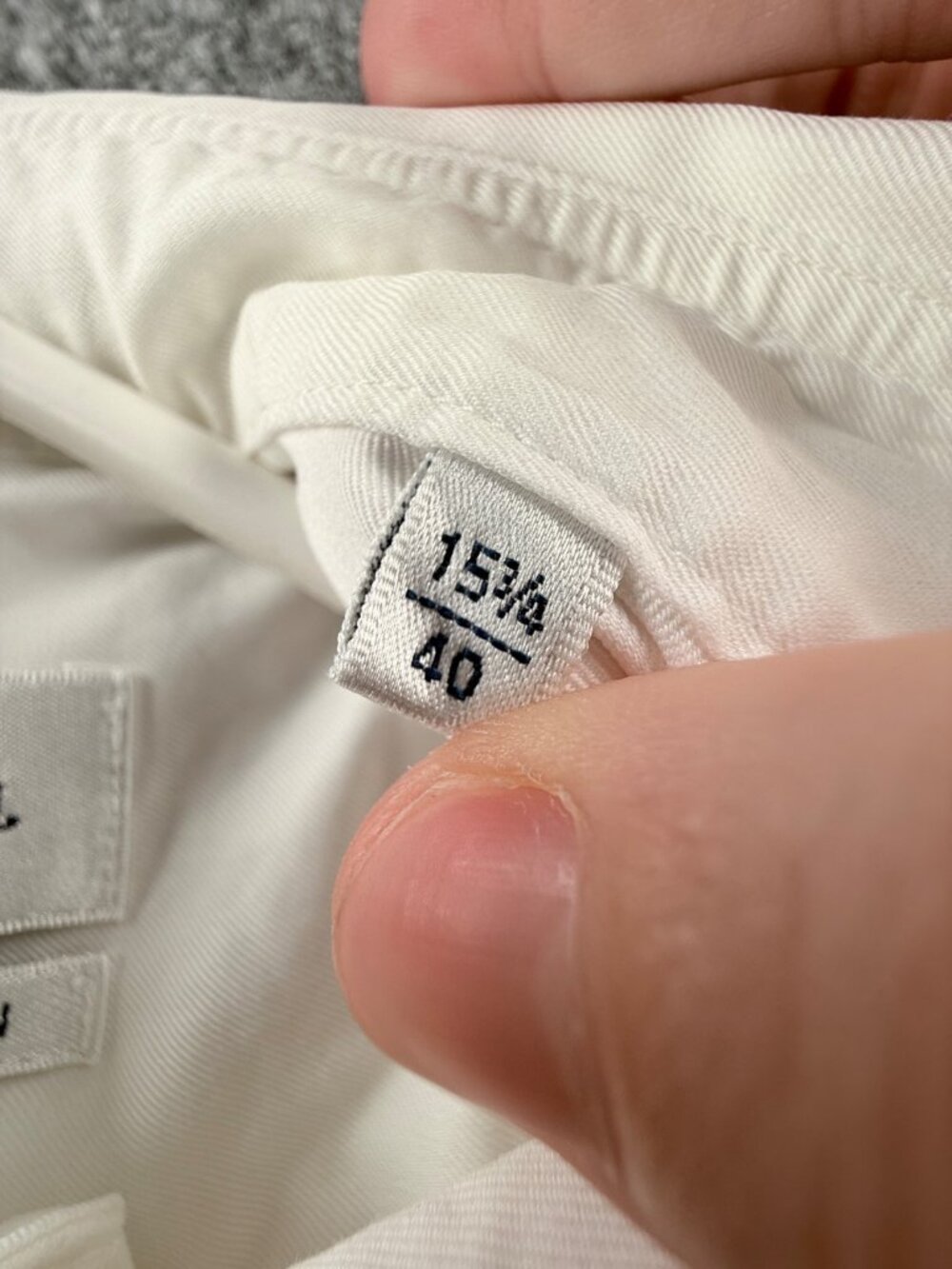 Stenstroms Twill Twofold Super Cotton 15.75 Fitted Body Men White Elegant Shirt - Picture 14 of 15